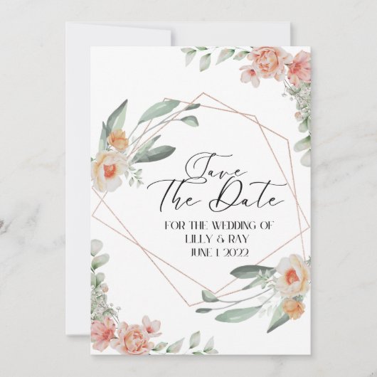 Vat sparen de DatumKaart Save The Date (Voorkant)