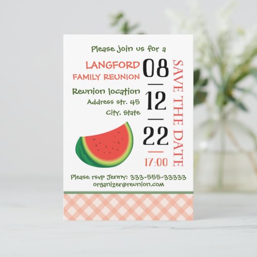 Vat sparen de DatumKaart Save The Date (Staand voorkant)