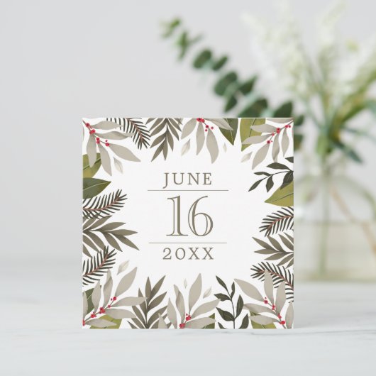 Vat sparen de DatumKaart Save The Date (Staand voorkant)