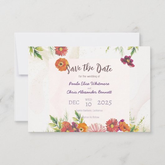 Vat sparen de DatumKaart Save The Date (Voorkant)