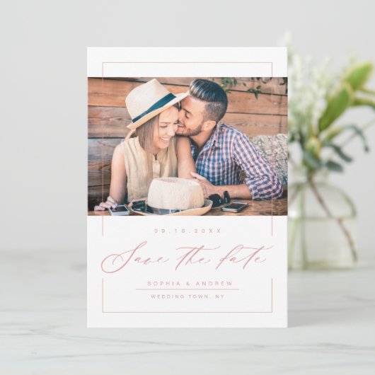Vat sparen de DatumKaart Save The Date (Staand voorkant)
