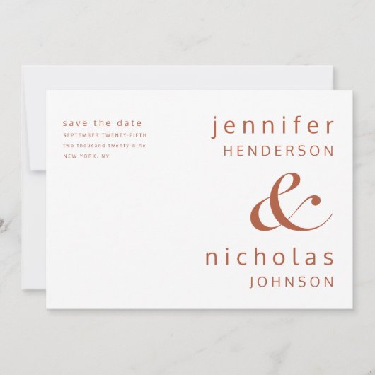 Vat sparen de DatumKaart Save The Date (Voorkant)