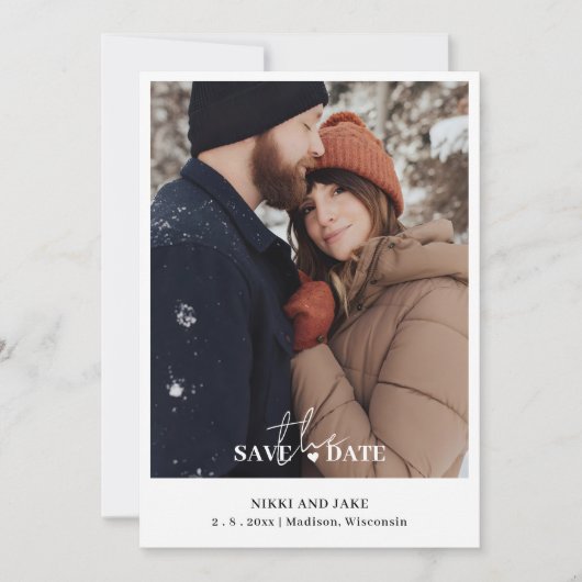 Vat sparen de DatumKaart Save The Date (Voorkant)