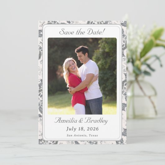 Vat sparen de DatumKaart Save The Date (Staand voorkant)