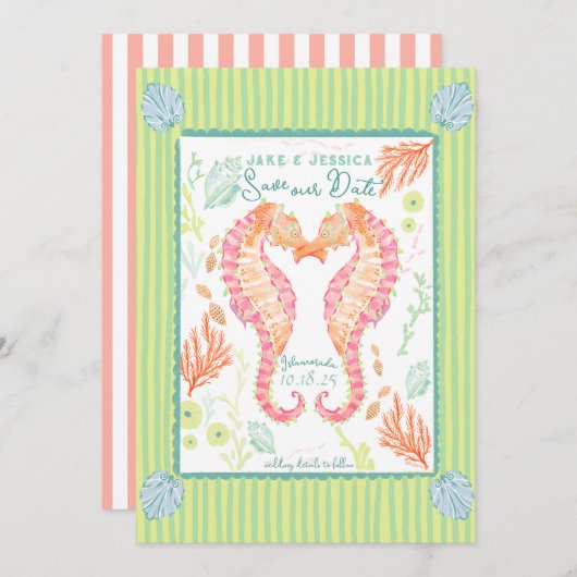 Vat sparen de DatumKaart Save The Date (Voorkant / Achterkant)