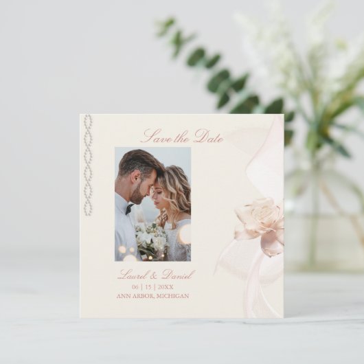 Vat sparen de DatumKaart Save The Date (Staand voorkant)