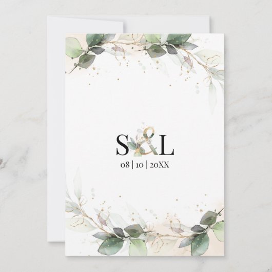 Vat sparen de DatumKaart Save The Date (Achterkant)