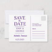 Vat sparen de DatumKaart Save The Date (Achterkant)