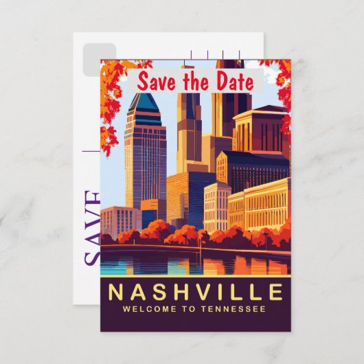 Vat sparen de DatumKaart Save The Date (Voorkant / Achterkant)