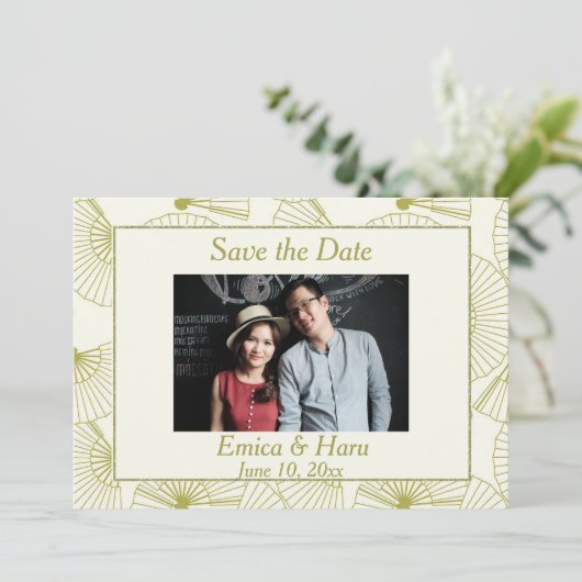 Vat sparen de DatumKaart Save The Date (Staand voorkant)