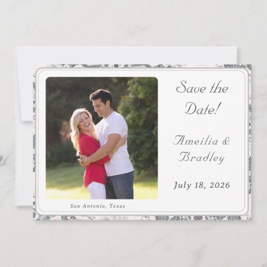 Vat sparen de DatumKaart Save The Date (Voorkant)