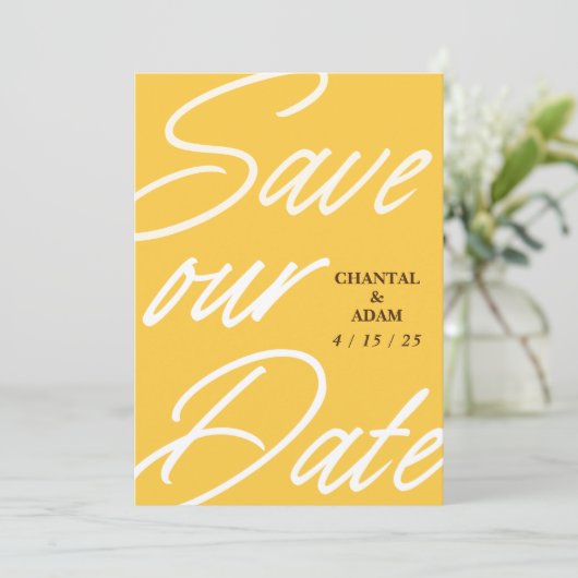 Vat sparen de DatumKaart Save The Date (Staand voorkant)