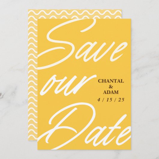 Vat sparen de DatumKaart Save The Date (Voorkant / Achterkant)