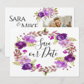 Vat sparen de DatumKaart Save The Date (Voorkant / Achterkant)