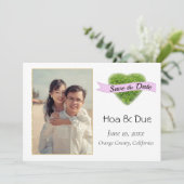 Vat sparen de DatumKaart Save The Date (Staand voorkant)