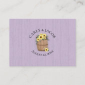 Vat van Zonnebloemen Paarse Hout Website Info Visitekaartje (Achterkant)