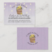 Vat van Zonnebloemen Paarse Hout Website Info Visitekaartje (Voorkant / Achterkant)