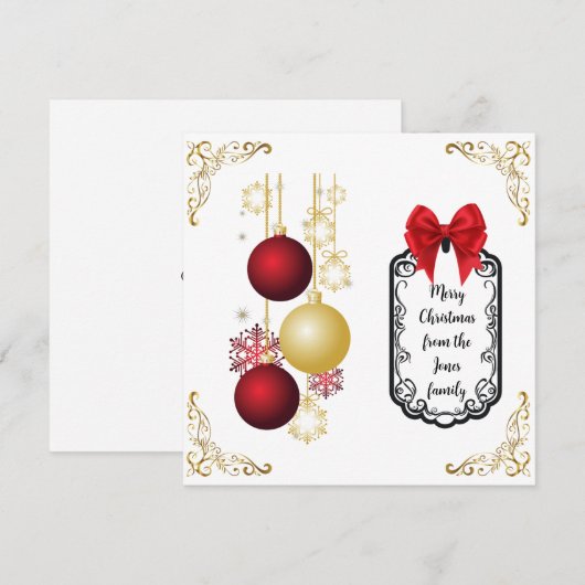 Vat wenskaart feestdagenkaart (Voorkant / Achterkant)