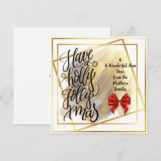 Vat wenskaart feestdagenkaart (Voorkant / Achterkant)