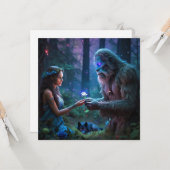 Vat Wenskaart Kaart (Voorkant / Achterkant in situ)