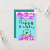 Vat Wenskaart Kaart (Voorkant / Achterkant in situ)