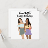 Vat Wenskaart Kaart (Voorkant / Achterkant in situ)