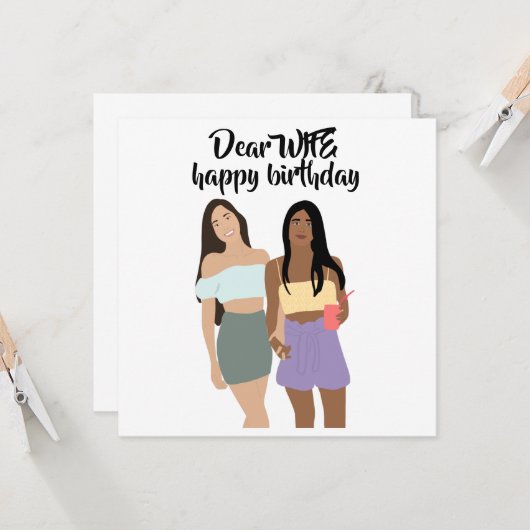 Vat Wenskaart Kaart (Voorkant / Achterkant in situ)