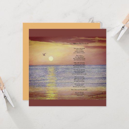 Vat Wenskaart Kaart (Voorkant / Achterkant in situ)