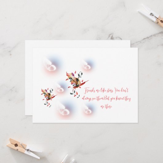 Vat wenskaart kaart (Voorkant / Achterkant in situ)