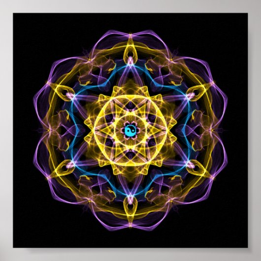 Vata Dosha Balancing Ayurveda Mandala I Poster (Voorkant)