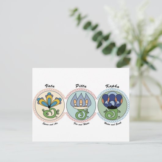 Vata-Pitta-Kapha Briefkaart (Staand voorkant)
