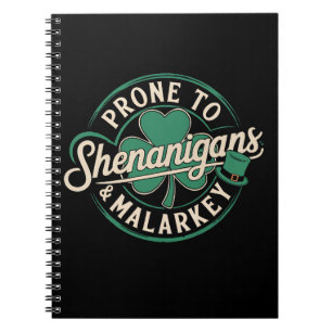 Vatbaar voor grappen en onzin St. Patrick's Day Notitieboek