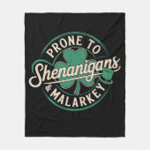 Vatbaar voor kattenkwaad en onzin St. Patrick's Da Fleece Deken (Voorkant)