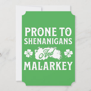 Vatbaar voor kattenkwaad en onzin St. Patrick's Da Kaart
