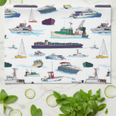 Vaten en schepen Willekeurige patronen Theedoek (Gevouwen)