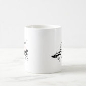 Vaten met rode harten op boomtak koffiemok (Center)