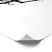 vaten met rode harten op boomtak poster (Hoek)