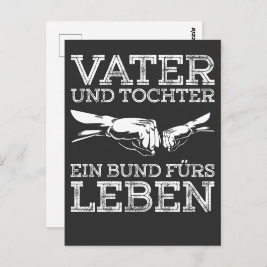 Vater Tochter Spruch Eltern Kind Briefkaart (Voorkant / Achterkant)