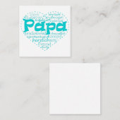 Vatertagskarte Papa hellblau Notitiekaartje (Voorkant / Achterkant)