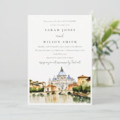 Vaticaan Dome Rome — Landschap Couples Shower Kaart (Staand voorkant)