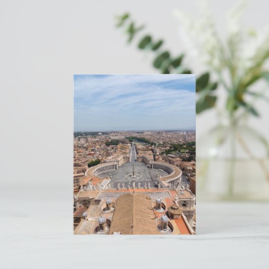 Vaticaan, Italië: Luchtbeeld van het Sint-Peterspl Briefkaart (Staand voorkant)