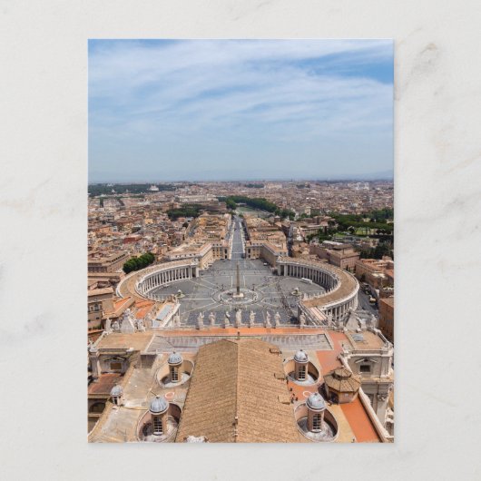 Vaticaan, Italië: Luchtbeeld van het Sint-Peterspl Briefkaart (Voorkant)