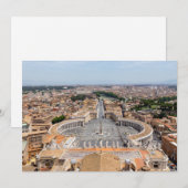 Vaticaan, Italië: Luchtbeeld van het Sint-Peterspl Kaart (Voorkant / Achterkant)