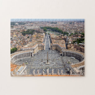 Vaticaan, Italië: Luchtbeeld van het Sint-Peterspl Legpuzzel