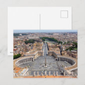 Vaticaan, Italië: Sint-Peter's uitzicht op het ple Briefkaart (Voorkant / Achterkant)