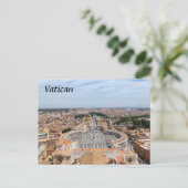 Vaticaan, Italië: Sint-Peter's uitzicht op het ple Briefkaart (Staand voorkant)