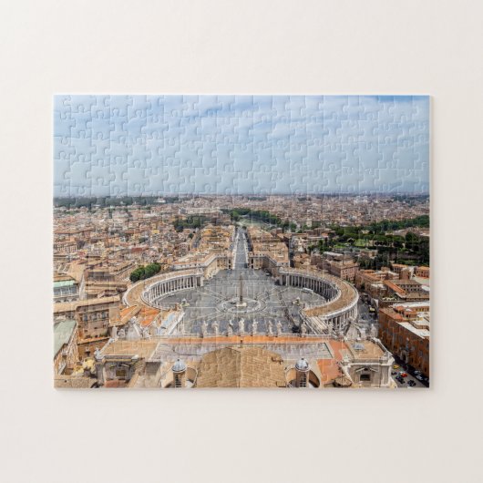 Vaticaan, Italië: Sint-Peter's uitzicht op het ple Legpuzzel (Horizontaal)