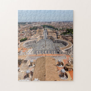 Vaticaan, Italië: Sint-Peter's uitzicht op het ple Legpuzzel