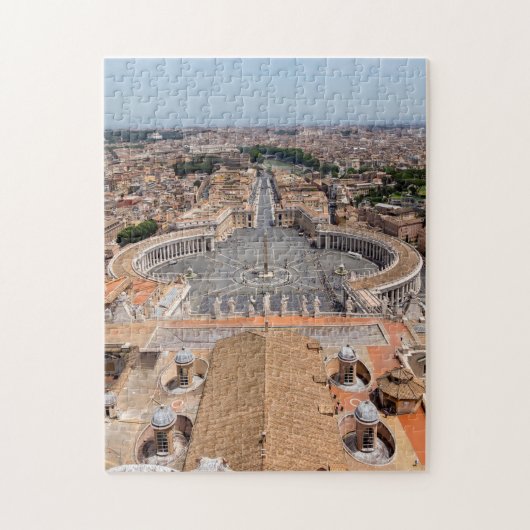 Vaticaan, Italië: Sint-Peter's uitzicht op het ple Legpuzzel (Verticaal)