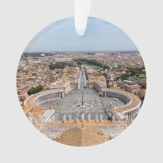 Vaticaan, Italië: Sint-Peter's uitzicht op het ple Ornament (voorkant)